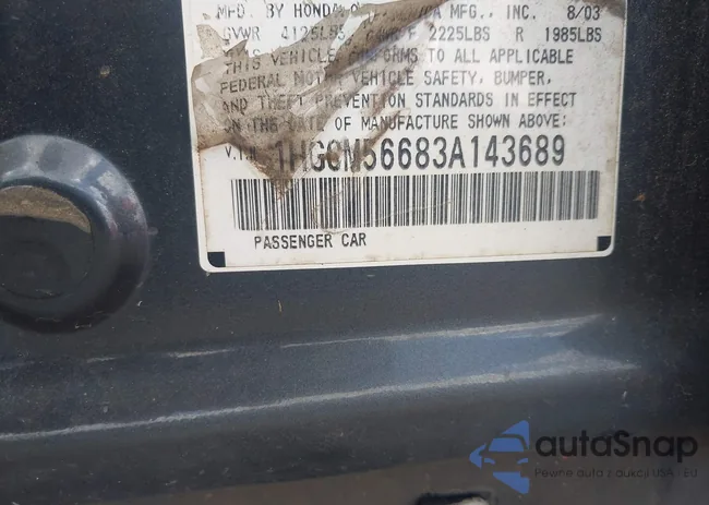 1HGCM56683A143689: 42524597