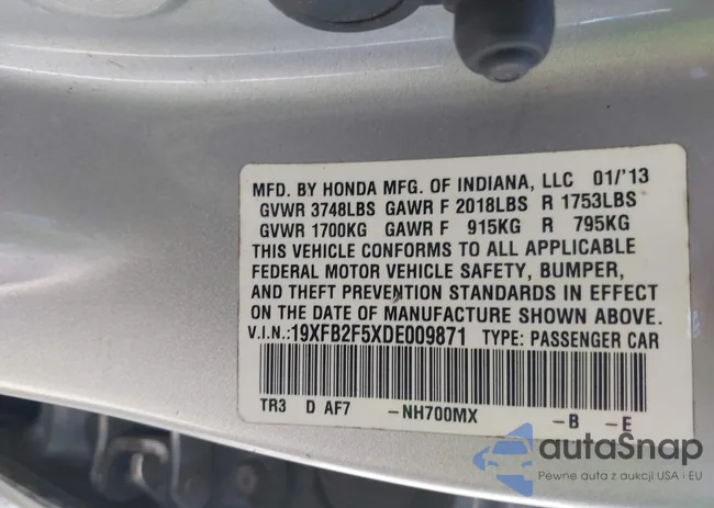 19XFB2F5XDE009871: 42524806