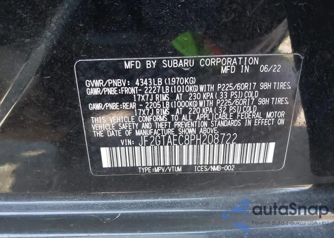 JF2GTAEC8PH208722: 42524832