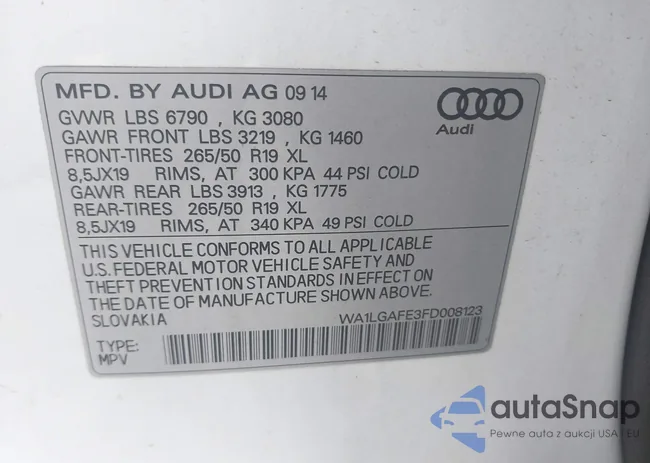 WA1LGAFE3FD008123: 42524845