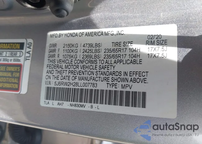 5J6RW2H28LL007783: 42524879