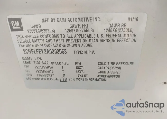 2CNFLFEY2A6303563: 42524886