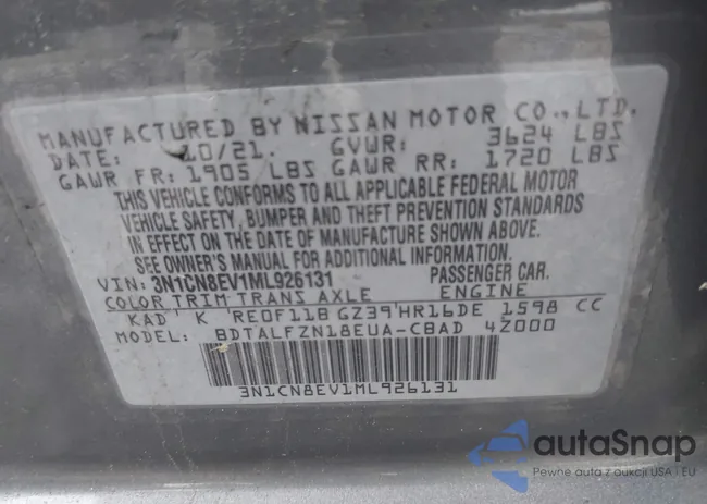 3N1CN8EV1ML926131: 42524915