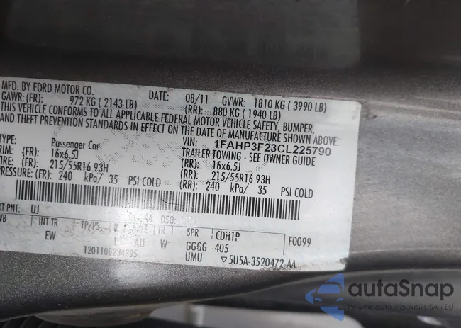 1FAHP3F23CL225790: 42524958