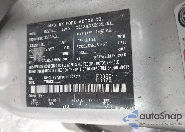 NM0LS6AN1CT122872: 42525116