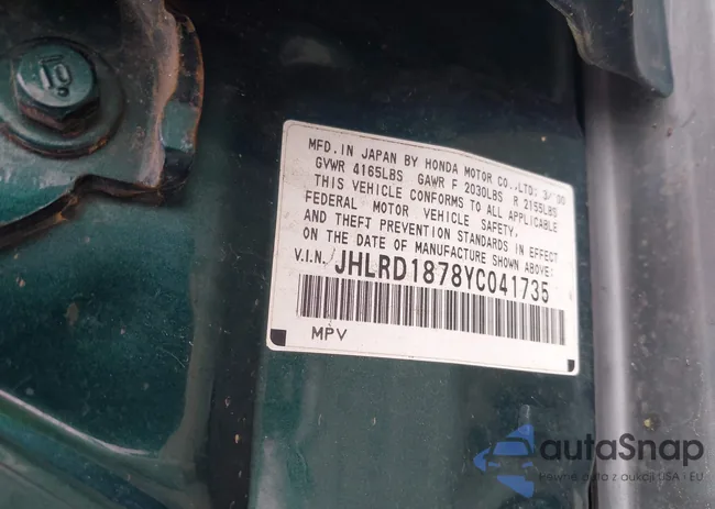 JHLRD1878YC041735: 42525174