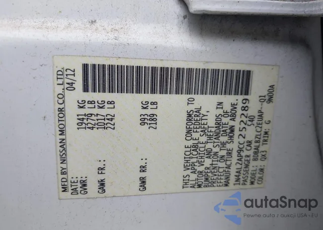 1N4AL2AP9CC252289: 42524287