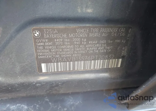 WBAVB13576PT20832: 42524312