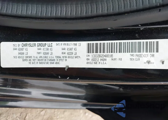 1C3CDZBG2DN683185: 42524330