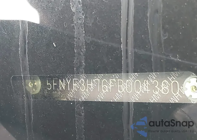 5FNYF3H76FB004360: 42524331