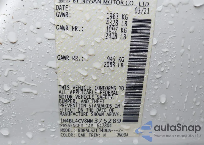 1N4BL4CV8MN375289: 42524413