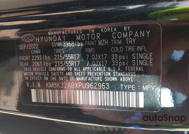 KM8K32ABXPU962963: 42524450