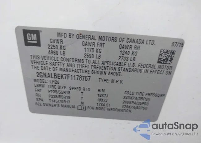 2GNALBEK7F1178767: 42525629