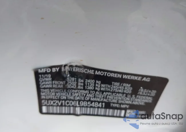 5UX2V1C06L9B54841: 42525714