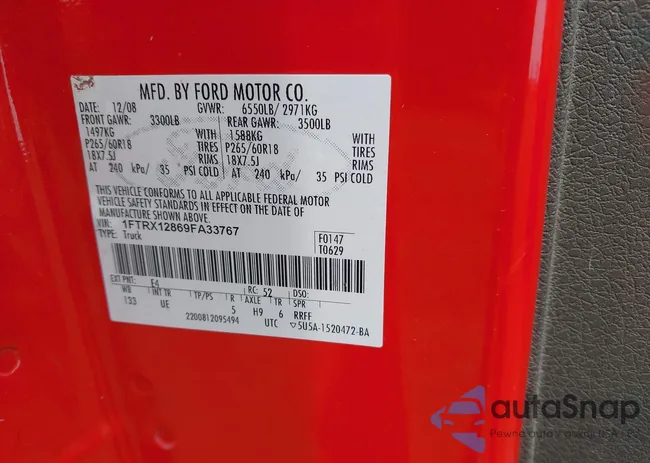 1FTRX12869FA33767: 42525754