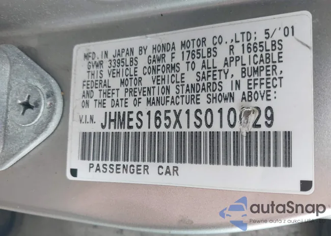 JHMES165X1S010029: 42525793