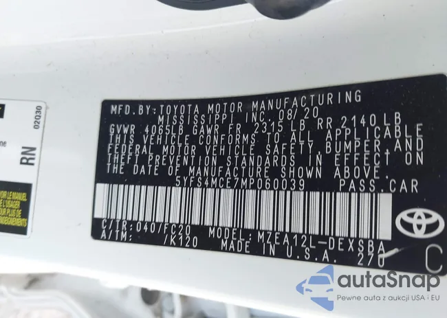 5YFS4MCE7MP060039: 42525850