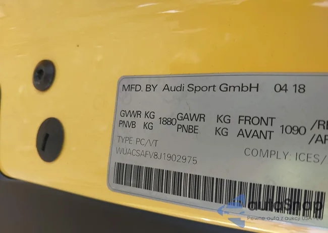 WUACSAFV8J1902975: 42526082