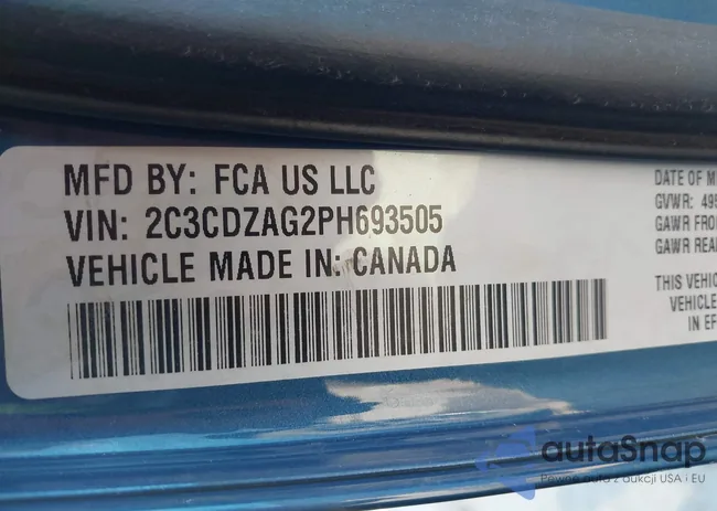 2C3CDZAG2PH693505: 42526158