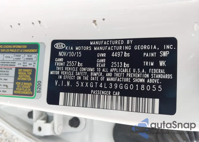 5XXGT4L39GG018055: 42526163