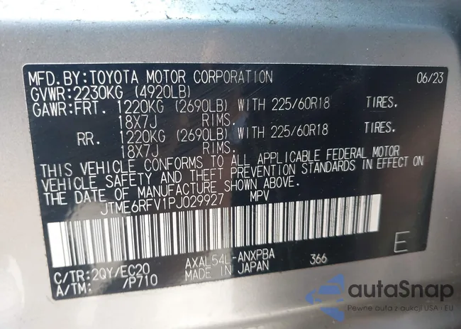 JTME6RFV1PJ029927: 42525303