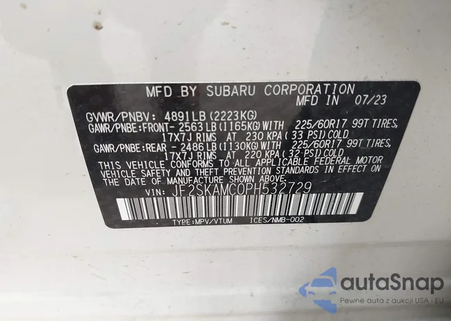 JF2SKAMC0PH532729: 42525509