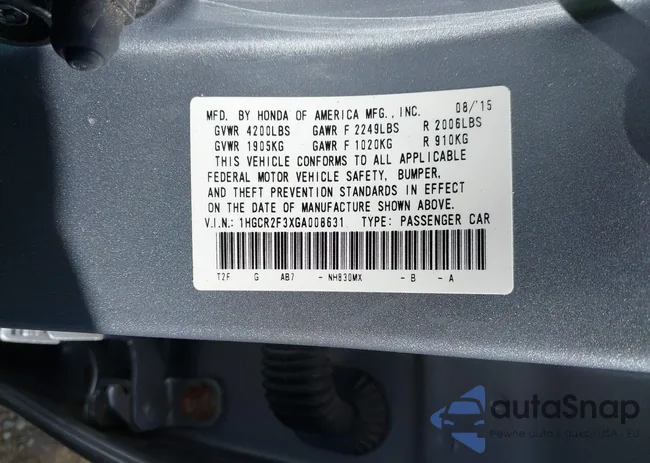 1HGCR2F3XGA008631: 42526917