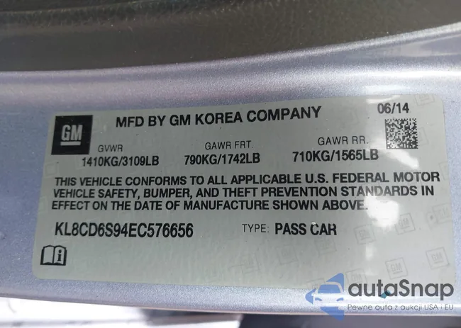 KL8CD6S94EC576656: 42527100