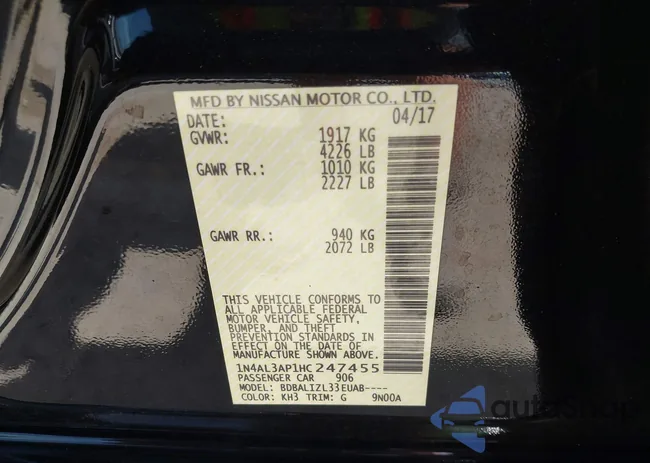 1N4AL3AP1HC247455: 42527130