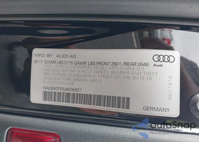 WAUB4CF59JA038921: 42526233