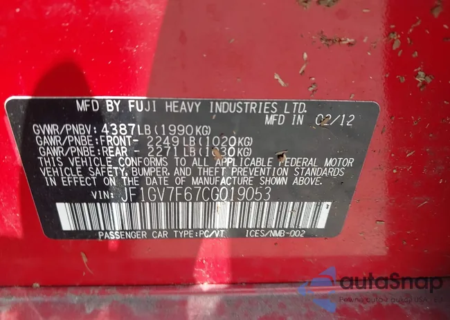 JF1GV7F67CG019053: 42526429