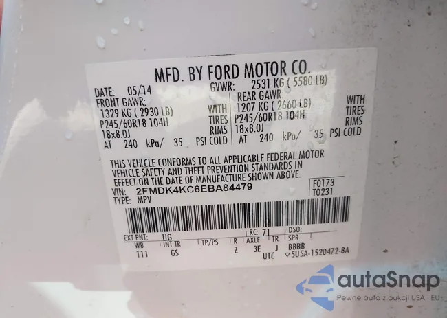 2FMDK4KC6EBA84479: 42527822