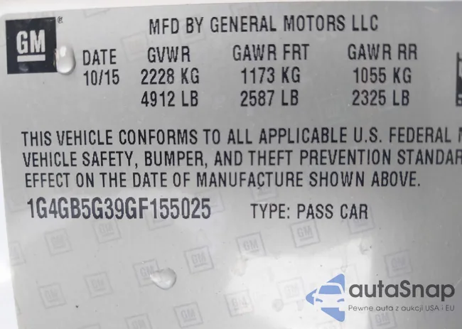 1G4GB5G39GF155025: 42527870