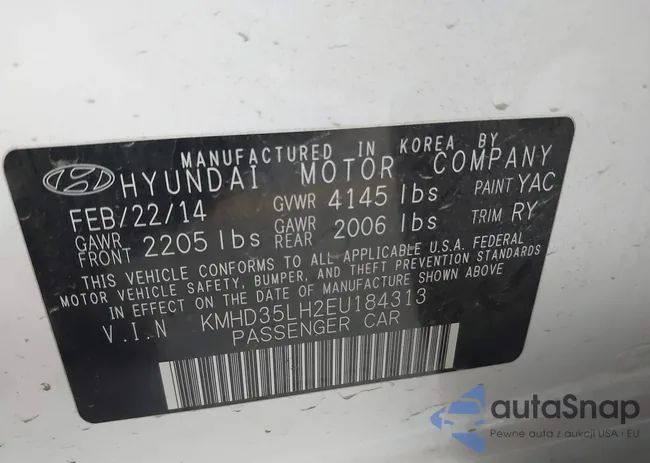 KMHD35LH2EU184313: 42528047