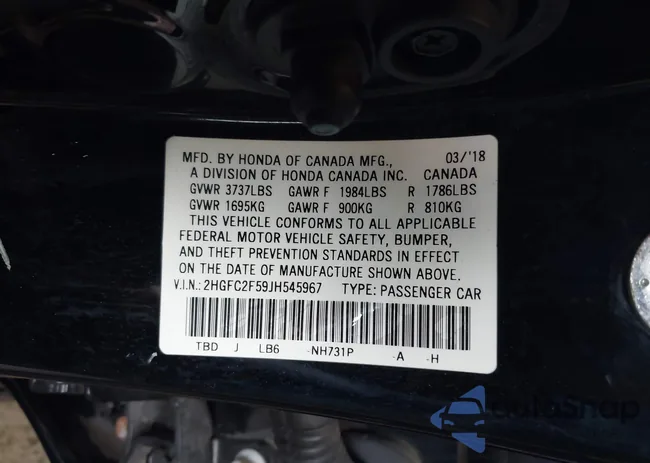 2HGFC2F59JH545967: 42527257