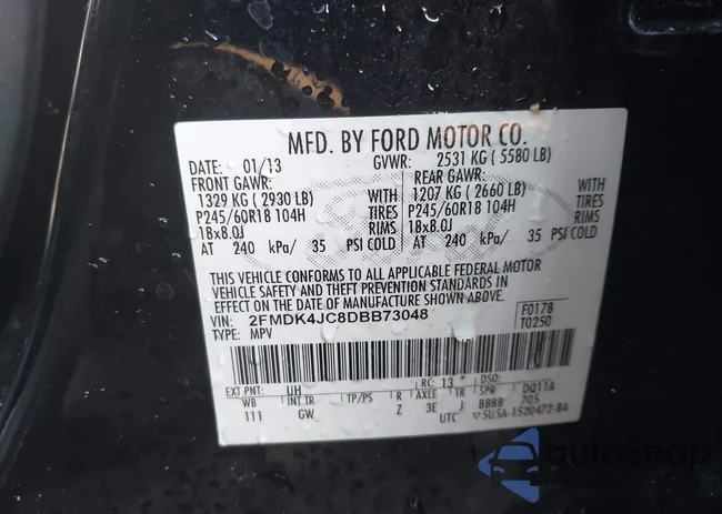 2FMDK4JC8DBB73048: 42527314