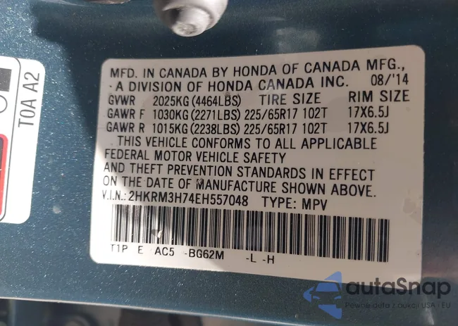 2HKRM3H74EH557048: 42527326