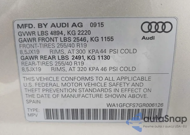 WA1GFCFS7GR006126: 42527473