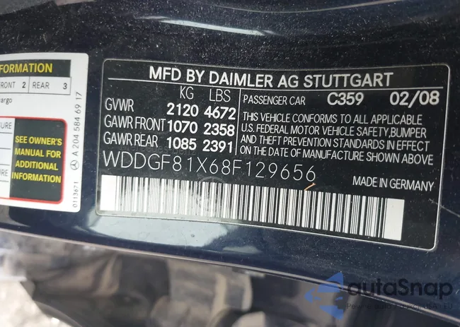 WDDGF81X68F129656: 42528727