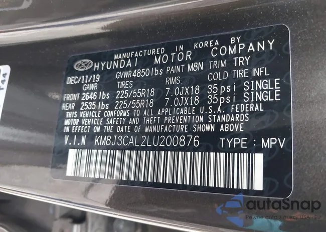 KM8J3CAL2LU200876: 42528747