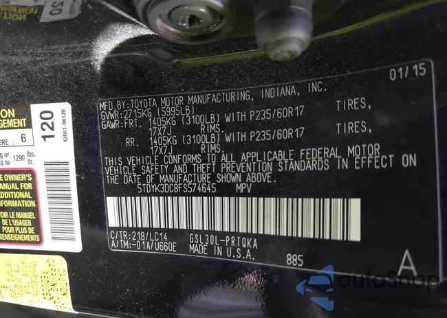 5TDYK3DC8FS574645: 42528851