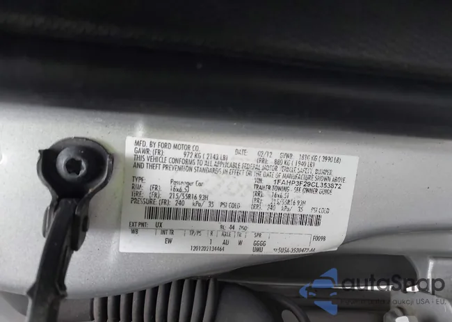 1FAHP3F29CL353872: 42528943