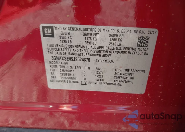 3GNAXSEV9JS524376: 42529071