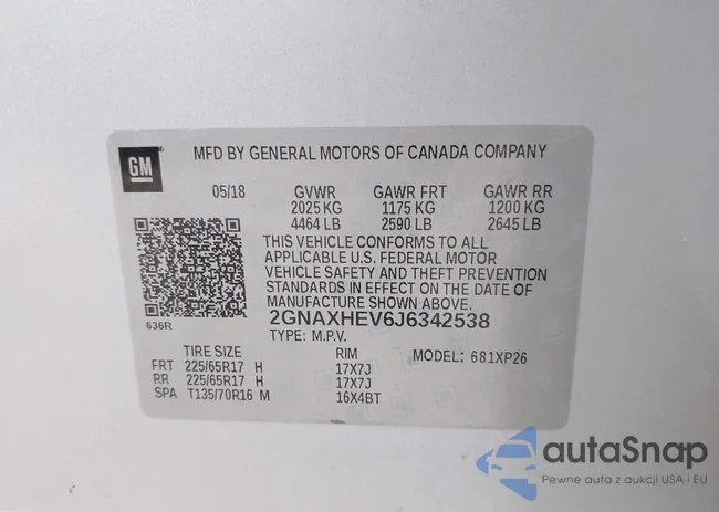 2GNAXHEV6J6342538: 42529180