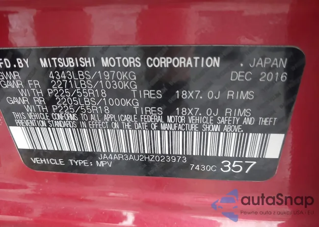 JA4AR3AU2HZ023973: 42529181