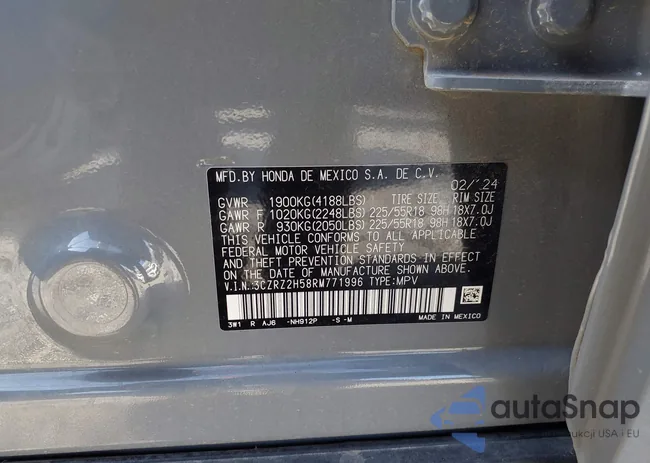 3CZRZ2H58RM771996: 42528291