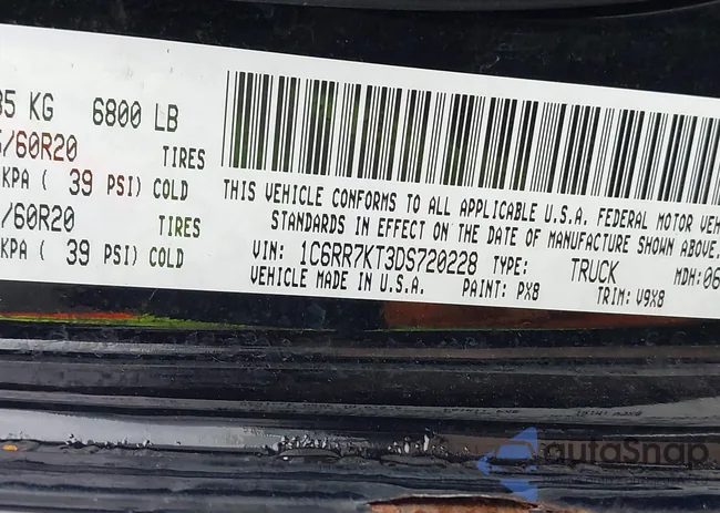 1C6RR7KT3DS720228: 42528357