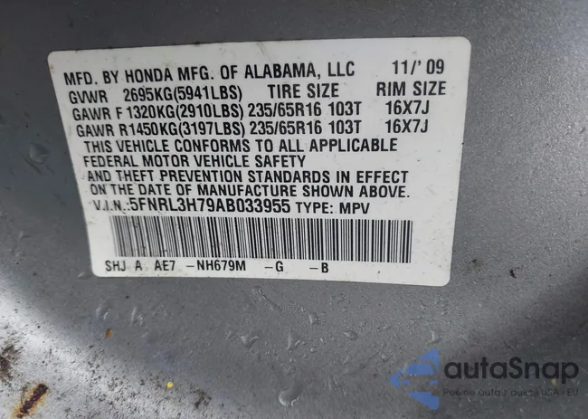 5FNRL3H79AB033955: 42528485