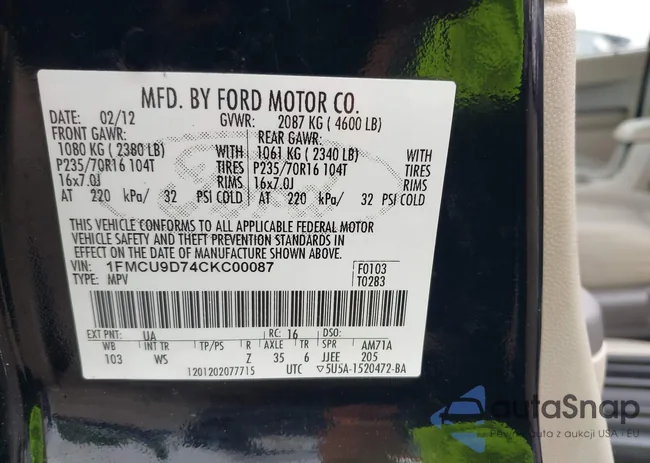 1FMCU9D74CKC00087: 42528584