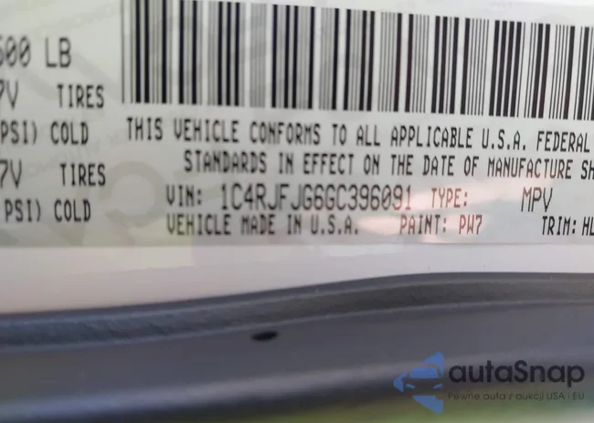 1C4RJFJG6GC396091: 42529720